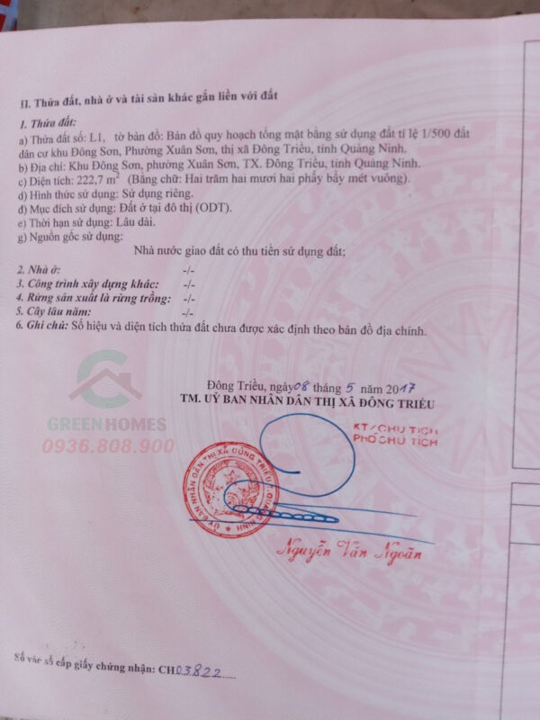 Đất Xuân Sơn Đông Triều 222m full xây dựng Thêm 60m lưu không Miễn phí - Hình ảnh 9